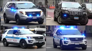 Chicago Police cars responding and Law Enforcement activity