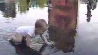 Baby in Millennium Park Fountain
