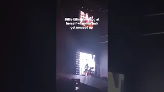 Billie Eilish laughing at herself at Singapore live concert