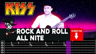 【KISS】[ Rock And Roll All Nite ] cover by Masuka | LESSON | GUITAR TAB