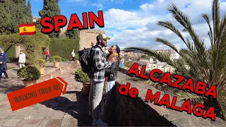 Spain🇪🇸Fortress ALCAZABA de MALAGA walking tour 4K