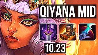 QIYANA vs BRAND (MID) | Legendary, 18/2/6, 6 solo kills, 300+ games | TR Grandmaster | v10.23