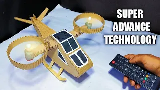 How To Make Cardboard Helicopter With DC Motor DIY Invention