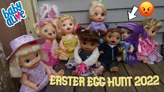 BABY ALIVE 💖Easter Egg Hunt 2022! (it gets crazy) W/ Dollies Go Crazy
