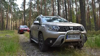 Dacia Duster and Mazda CX-5 on forest trial