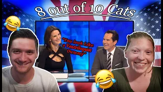 Americans React to Jimmy Carr Getting Owned on 8 Out of 10 Cats!