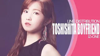 Toshishita Boyfriend - IZ*ONE (Line Distribution)