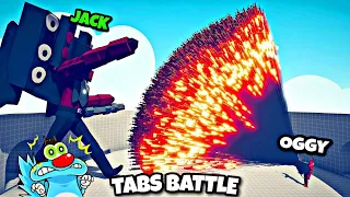 OGGY SPEAKERMAN TITAN BOSS VS JACK EVERY UNIT - Totally Accurate Battle Simulator TABS