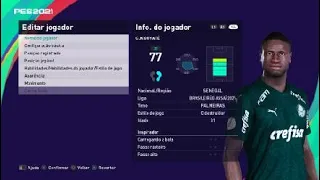 Endrick Palmeiras PES 2020/2021 cópia da base/Face edit.