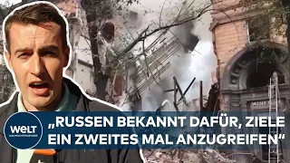 KRIEG IN DER UKRAINE: Russische Raketen schlagen in Wohnhäuser in Saporischschja ein