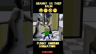 Granny vs Thief Baldi | Funny Horror Animation #shorts #youtubeshorts #viralshorts