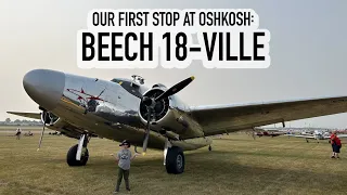 Beech 18s, Beech Staggerwings & more airplanes - Day 1 Oshkosh 2023