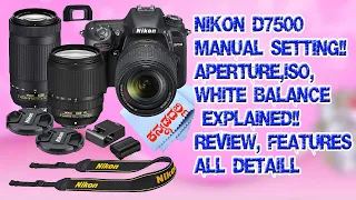 How to set Nikon D-7500 camera manual settings in kannada 2023