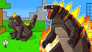 I Survived 1000 DAYS as GODZILLA in HARDCORE Minecraft! (Compilation)