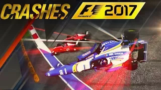 BIGGEST CRASHES, FAILS & GLITCHES OF F1 2017