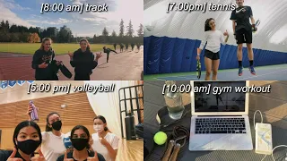 WEEK OF A HIGH SCHOOL ATHLETE! tennis, track, + volleyball practices :)