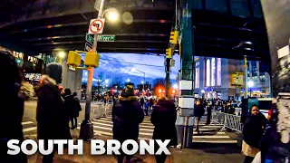 ⁴ᴷ⁶⁰ Walking NYC : Mott Haven, South Bronx to Yankee Stadium during Twilight