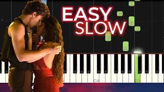 Shawn Mendes, Camila Cabello - Señorita SLOW EASY Piano Tutorial