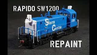 Repainting An HO Scale Rapido SW1200