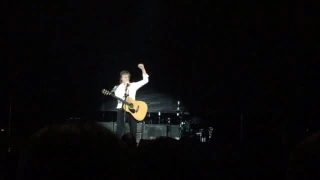 Paul McCartney gets a kick out of saying "The Beatles" in Japanese.  4/30/2017 Tokyo Dome