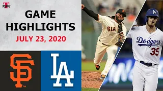 San Francisco Giants vs. Los Angeles Dodgers Highlights  | July 23, 2020 (Opening Night)