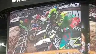 Andero Lusbo & Tanel Leok Crash Arenacross Riga 2017