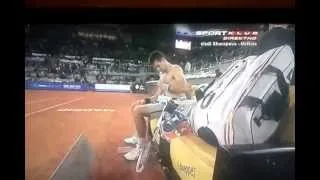 Novak Djokovich psuva publikata v Madrid 07-05-2013