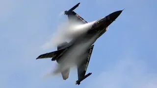 4Kᵁᴴᴰ BELGIAN AIR FORCE F-16 'DARK FALCON' SOLO DISPLAY TEAM POWERFUL DEMO @ NATO DAYS 2018