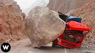 Tragic Moments! Most Shocking Catastrophic Rockfalls Failures Caught On Camera Makes You Shiver