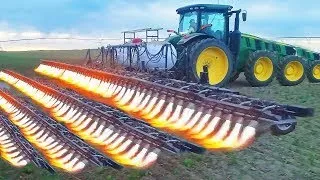 Burning Soil World Amazing Modern Agriculture Heavy Equipment Mega Machines Tractor Harvester