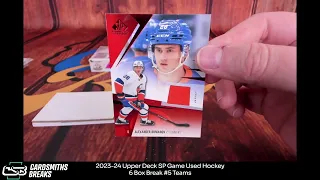 2023-24 Upper Deck SP Game Used Hockey 6 Box Break #5