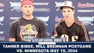 Will Brennan, Tanner Bibee After Guardians Walk Off Twins