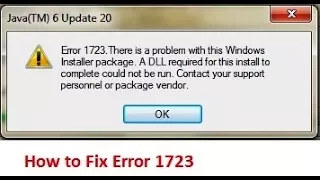 HOW TO FIX - ERROR 1723