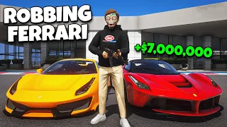 Robbing Entire Ferrari Dealership in GTA RP!