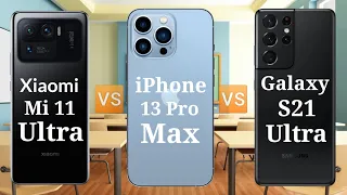 iPhone 13 Pro Max vs Samsung Galaxy S21 Ultra vs Xiaomi Mi 11 Ultra COMPARISON | Specifications