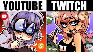 YOUTUBE ARTISTS V.S. TWITCH ARTISTS [Youtube Artist Tries Twitch for a Week]
