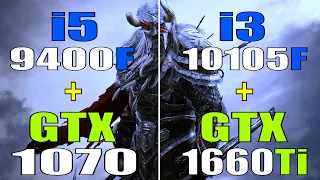 INTEL i3 10105F + GTX 1660Ti vs INTEL i5 9400F + GTX 1070 || PC GAMES TEST ||