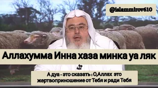 Какие слова по сунне произносятся во время жертвоприношения на Къурбан Байрам?заучи с шейхом المنجد