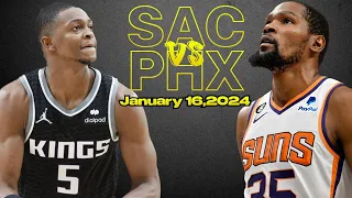 Sacramento Kings vs Phoenix Suns Best Game Highlights - January 16, 2024 | 2023-2024 NBA