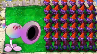 Hypno Peashooter vs 999 Conehead Zombies PvZ in Plants vs Zombies Attack!