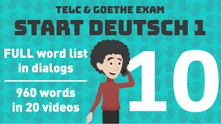 Learn German | Complete word list with dialogs | Telc & Goethe exam preparation | 10/20