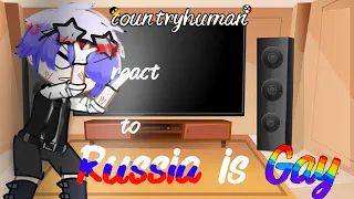 countryhuman react to Russia Is Gay🇷🇺=🏳️‍🌈/ gacha club / by Roy@l girl