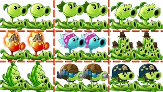 PvZ 2 Challenge - All Peashooter Boost Pea Vine Vs 2 Jurassic Gargantuar Zombie Level 15