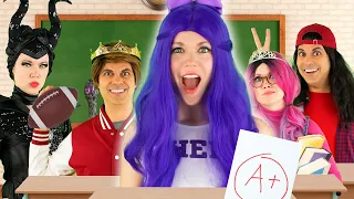 DESCENDANTS Back to HIGH SCHOOL | DESCENDANTS in REAL LIFE | MAL and BEN, AUDREY and JAY