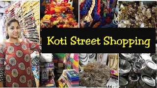 Koti/Sultan Bazar Street Shopping Hyderabad|CHEAPEST Market Of Hyderabad|Koti Street Shopping Vlogs