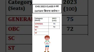 Chs Class 9 cutoff marks 2023 || Chs Class 9 Expected Cutoff || Chs 2023 class 9 Cutoff