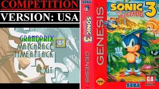 Sonic the Hedgehog 3 [USA] (Sega Genesis) - (Longplay - Competition Mode)