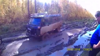 серьезно подготовленный монстр  вытаскивает Pajero spot из ж....ы