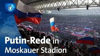 Putin spricht bei Stadion-Konzert in Moskau