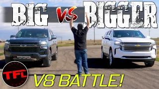 2021 Chevy Tahoe Vs. Suburban Drag Race — What's The Quickest New Big Boy Chevy SUV?